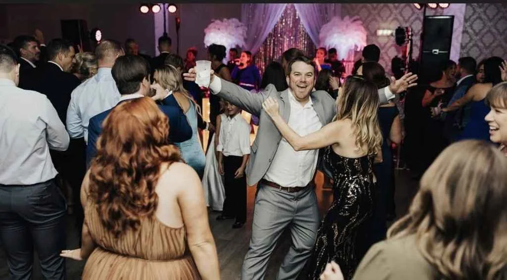 Birthday party celebration at a New Orleans venue with festive decor and happy guests
